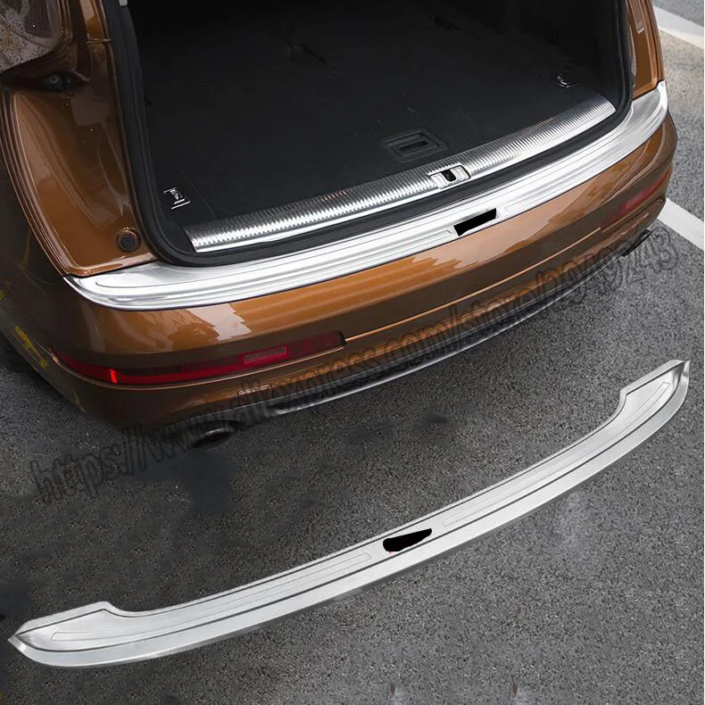 

Подходит для Audi Q7 2010-2019 накладка на заднюю дверь из нержавеющей стали, бампер, бампер, Накладка на порог