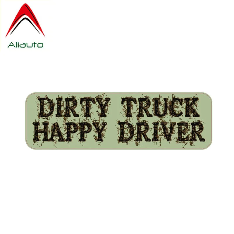 Aliauto Cover Scratch Car Sticker Dirty Truck Happy Driver Waterproof Accessories PVC Decal for Octavia Gt Skoda Fabia,15cm*4cm