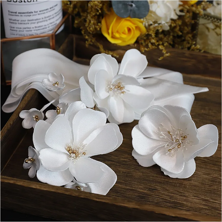 French flower hair band set bridal headdress women hair wear ornament wedding hair accessories