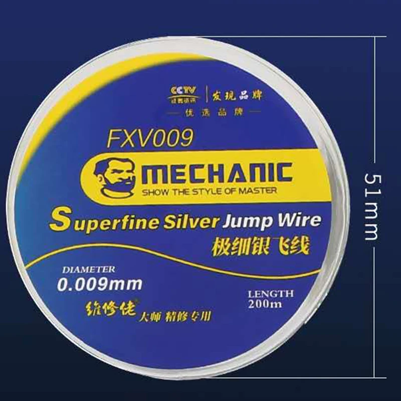 0.009Mm Bạc Nhảy Dây PCB Liên Kết Dây Hàn Dây Vân Tay Bảo Dưỡng Bay Dòng Điện Thoại Di Động Máy Tính Dụng Cụ Sửa Chữa
