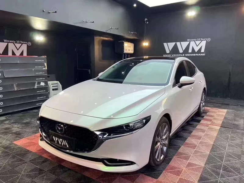 

High Quality Glossy Satin Pear Aurora White Vinyl Wrap Film Car Wrapping Foil Roll Air-release DIY Adhesive Decal