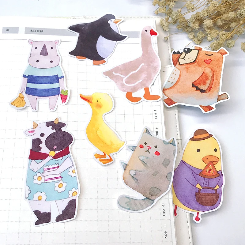 

22pcs/lot Cute animal Sticker Diy Album Scrapbooking Diary Planner Journal Sticker Decorative Label For Kids