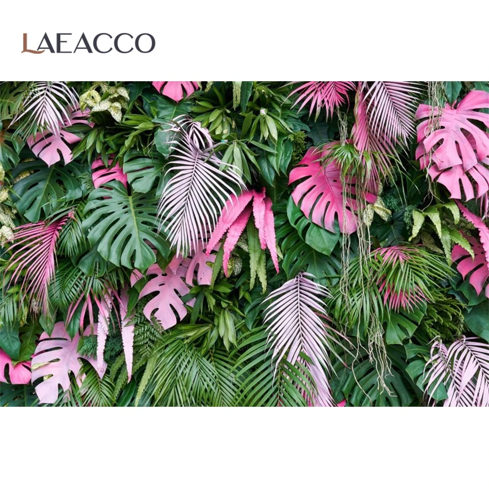 Laeacco الاستوائية النخيل شجرة يترك الطفل عيد ميلاد حزب صورة صورة المتصل الصورة الخلفيات التصوير خلفية ل استوديو الصور