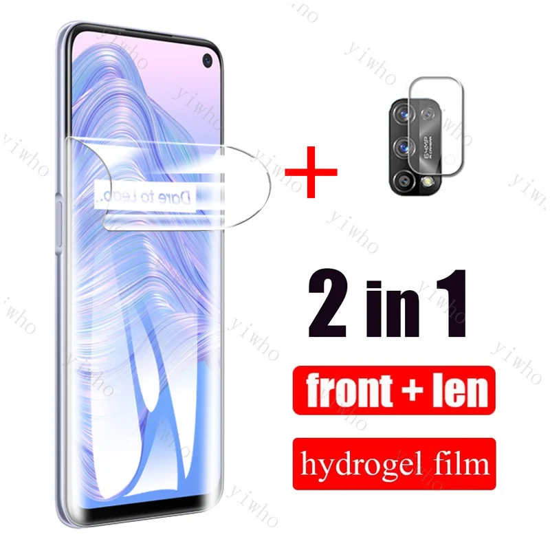 Hydrogel Protective Film on Realme7 5g Screen Protectors for Oppo Realme 7 5g Realmi Real Me RMX2111 6.5inch Camera Glass