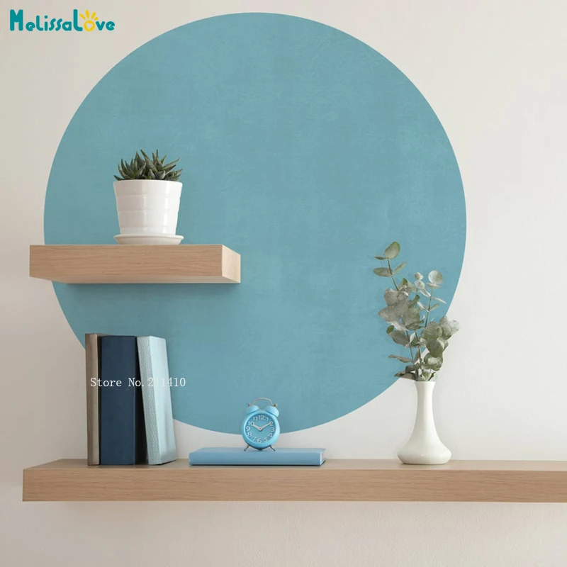 Circle Wall Decal Simple Color Home Decoration Nordic Style Geometric Removable Sticker Exquisite Life YT5776