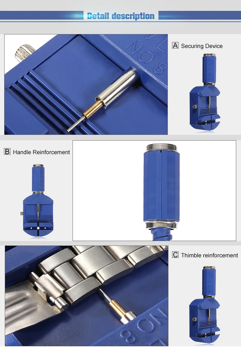 Rimozione della riparazione della cintura dell'orologio collegamento dell'orologio cinturino di rimozione del perno del cinturino kit di riparazione di regolazione strumenti cinturini per orologi strumenti di smontaggio