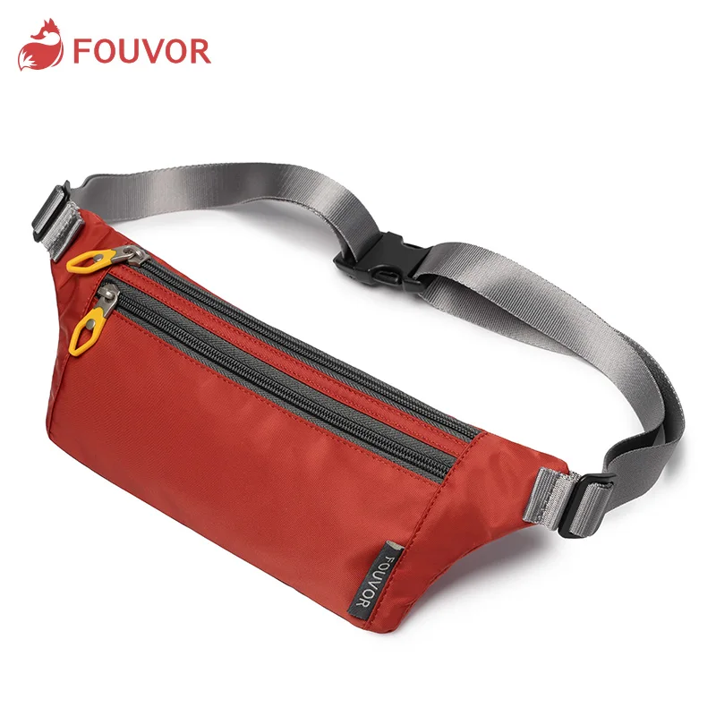 Fouvor Women Pockets Sports Small Waist Packs Ladies Travel Nylon Waterproof Canvas Chest Bag Oxford Messenger Bag 2750-01