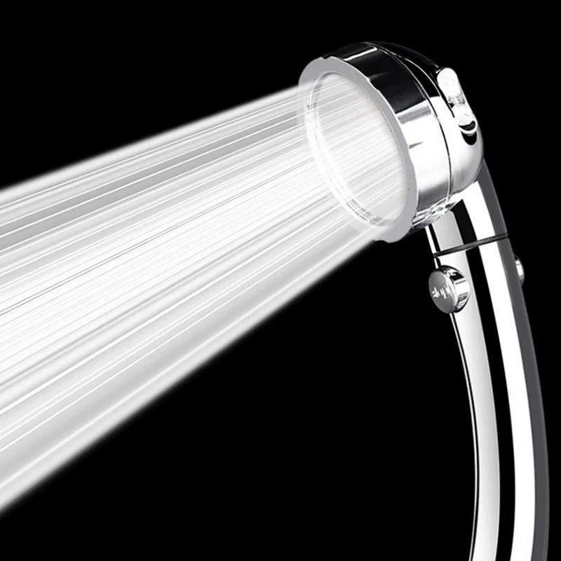 Cabeça de chuveiro de mão 3 spray com ajuste, com on/off interruptor de pausa de economia de água ajustável, de spa de luxo, cabeça de chuveiro de alta pressão