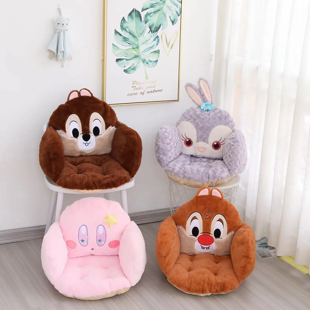 Japanese Anime Chair Seat Cushion Cute Gaming Chair One-piece Cushion Soft Comfortable Floor Tatami Home Decoration Child Girl