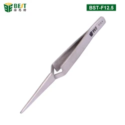 1Piece Cross Lock Stainless Steel Precision Tweezers Reverse Action Tweezer Maintenance Hand Tools 121mm