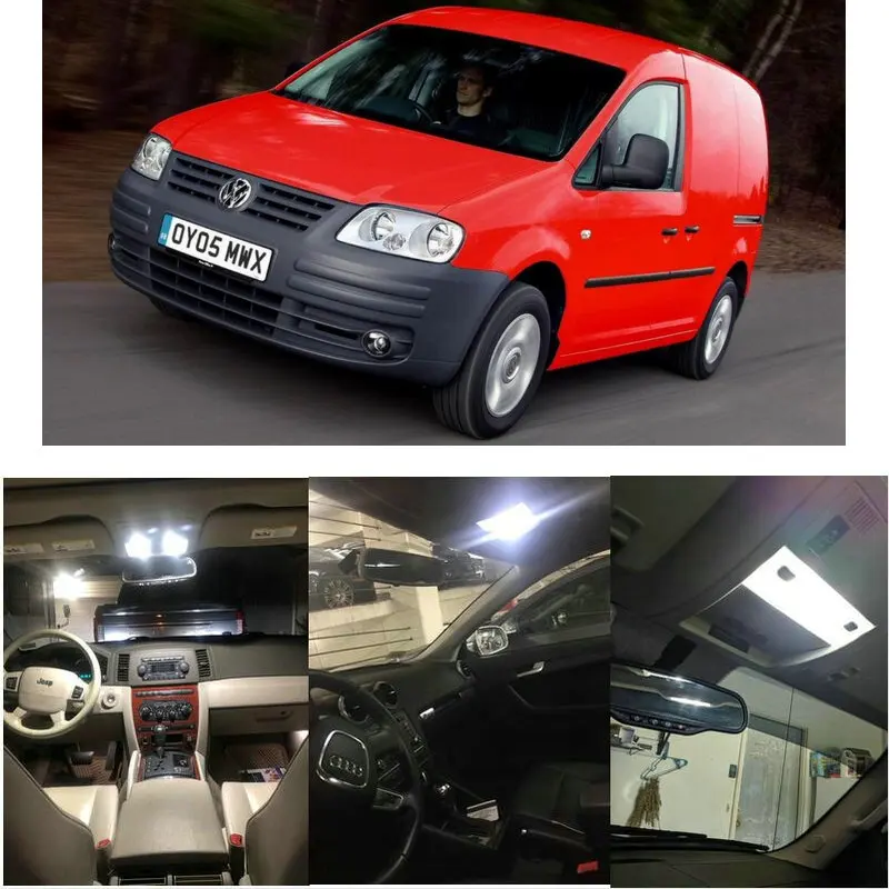 

LED Interior Car Lights For VW caddy 2 estate 9k9b 3 box 2ka 2kh estate 2kb 2kj car accessories lamp bulb error free