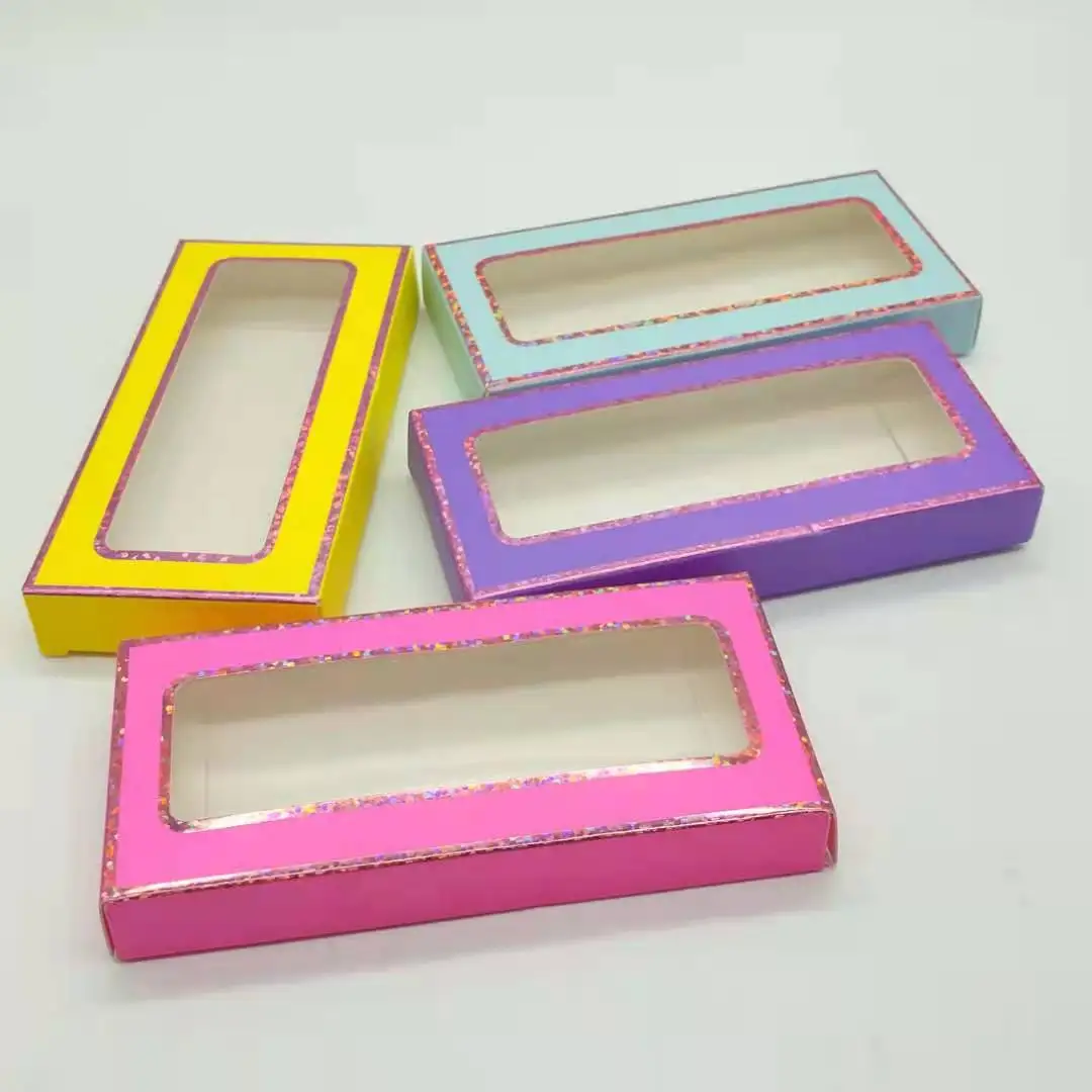 Eyelashes Packaging Box Wholesale Bulk Custom Empty Paper Package Case Mink Lashes New 10 pcs paper false eyelash  Boxes