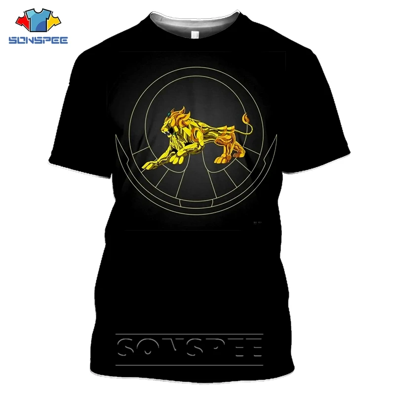 SONSPEE New Saint Seiya Anime Harajuku Hot sale Men Women unisex 3D Print T-Shirt Short-Sleeve Sweatshirt Plus Size 6XL t shirt