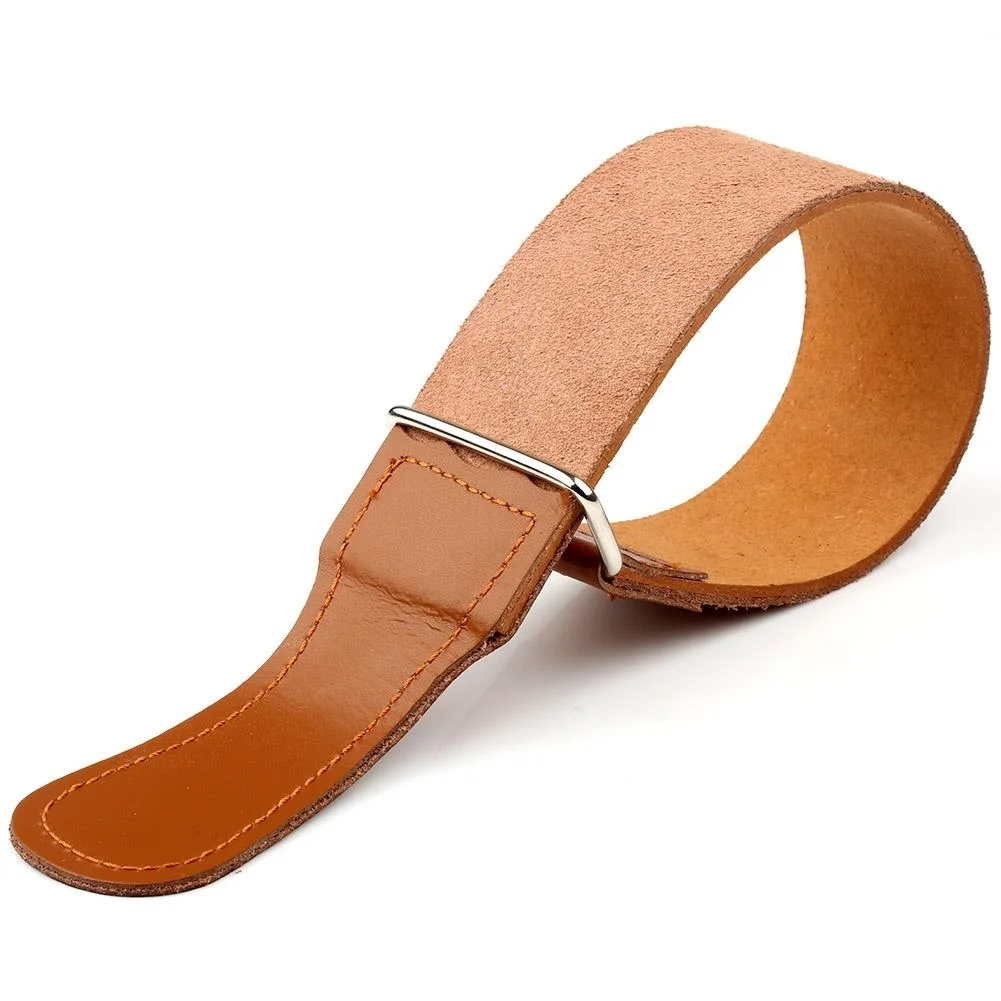 New Leather Strop Belt  And Green Leather Strap Sharpening Polishing Compounds Shaving Strap Tool