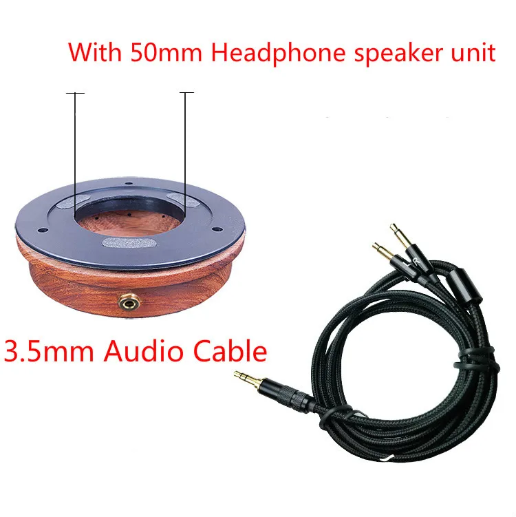 Imagem -03 - Hifi Zinc Alloy Over Ear Headconjunto 3.5 mm Cabo de Áudio 16ohm Speaker Unit 50 mm Madeira Boa Qualidade à Venda