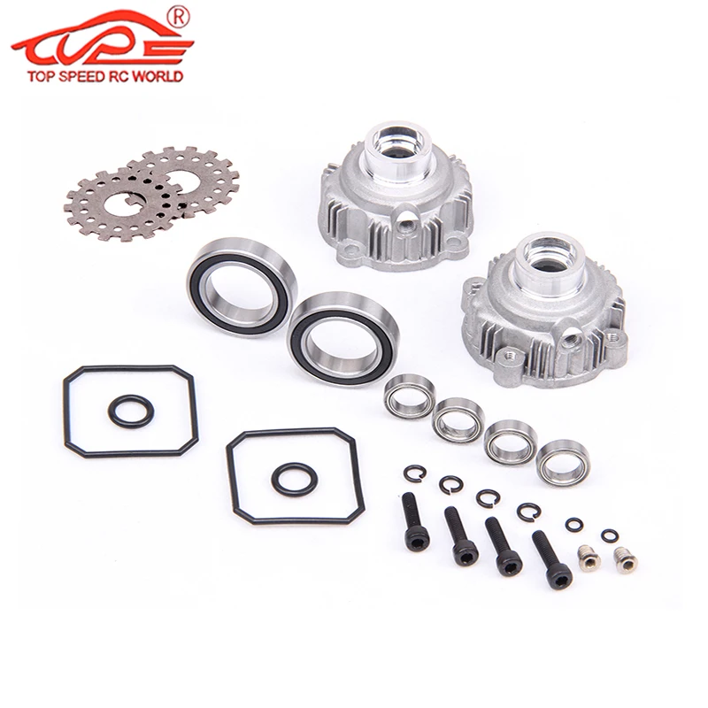 Nâng Cấp Phần Nhôm Vi Phân Gear Vỏ Bộ Cho Xe 1/5 Rc Khí HPI ROFUN BAHA ROVAN KM BAJA 5B 5T 5SC Buggy Xe Tải