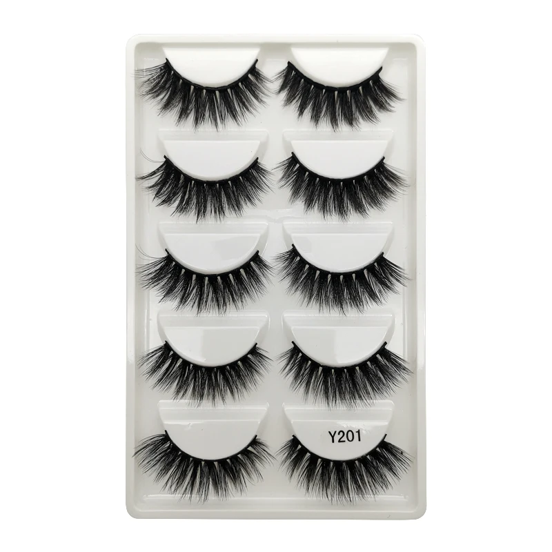 5คู่3d Mink Eyelashes หนาปุยธรรมชาติยาวขนตาปลอมแต่งหน้า Full Strip Mink Lashes ขนตาปลอมธรรมชาติ