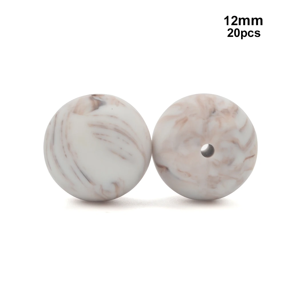 LOFCA 12 mm Silikon 20/50/100 Stück. Wählen Sie runde Perlen zur Schmuckherstellung, Armbänder, DIY-Schlüsselanhänger, Halskette, Schmuckzubehör