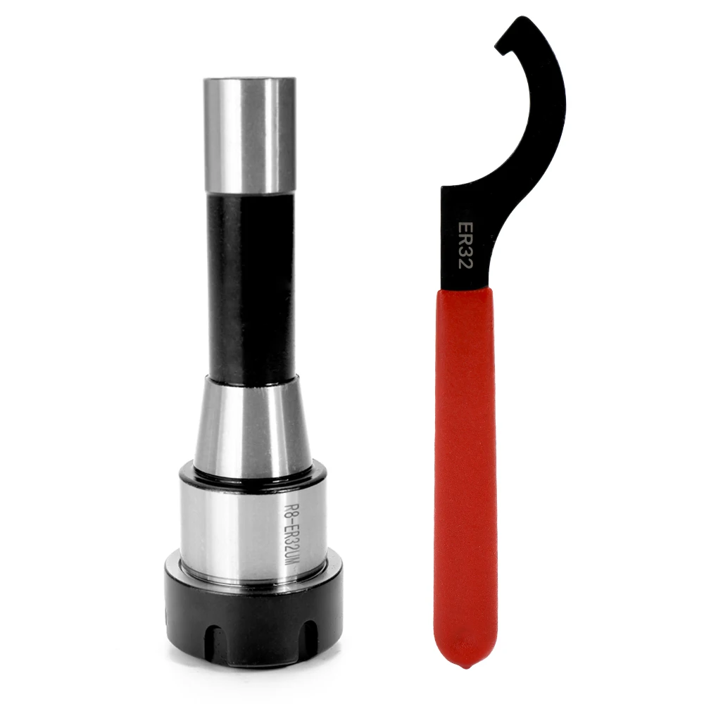 R8-ER32 (7-16)Imperial Milling Tool Holder + ER32 6PCS SInch Spring Collet + 1PCS Wrench Set untuk CNC Milling bubut alat