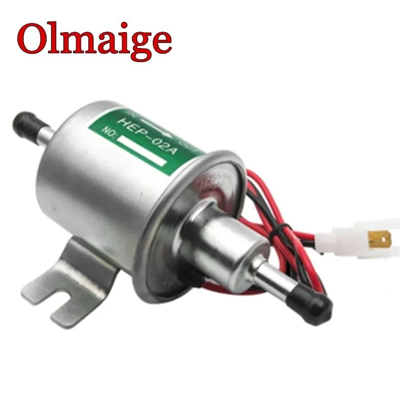 Universal diesel petrol 12v electric fuel pump HEP-02A 8mm pipe low pressure carburetor motorcycle ATV