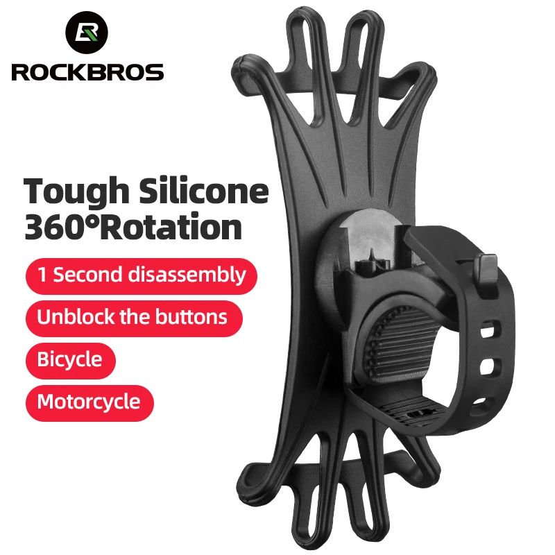 ROCKBROS Bike Phone Holder Bicycle Mobile Cellphone Holder Motorcycle Suporte Celular For iPhone Samsung Xiaomi  Holder Non-slip