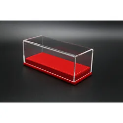 1/43 Display Case box For Diecast Model Car Handmade Acrylic Storage Box High-grade Leather Flannelette Base 6.89*2.76*2.76 In