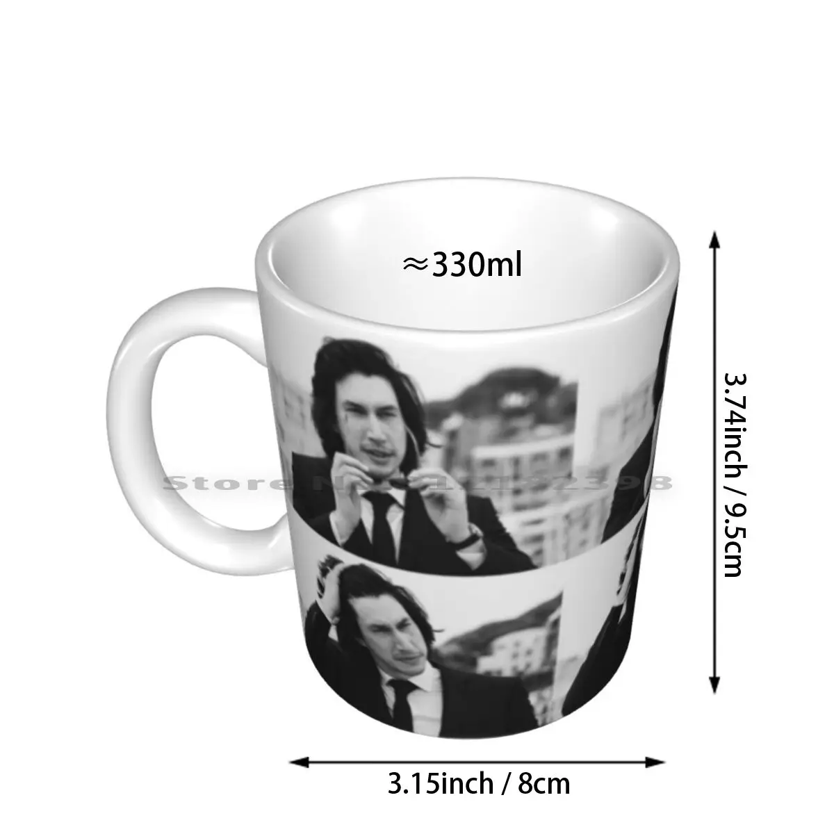 Cannes Adam Driver Edit Ceramic Mugs Coffee Cups Milk Tea Mug Adam Driver Cannes 2016 Black And White Actor Creative Trending