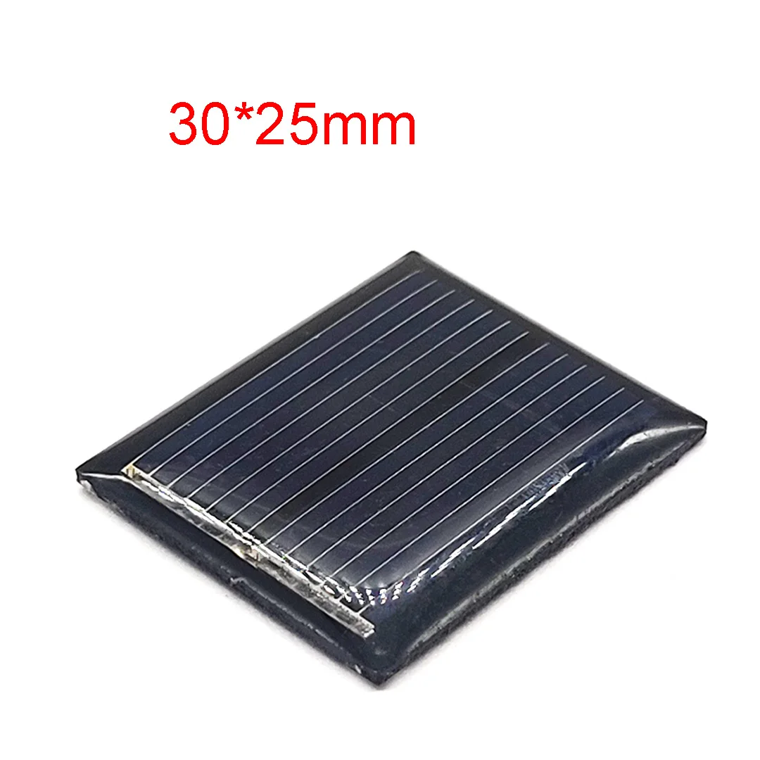 30*25 Solar Panel 1V 80ma Monocrystalline silicon power generation board Panel Cell Toy Monocrystalline silicon Power Supply DIY