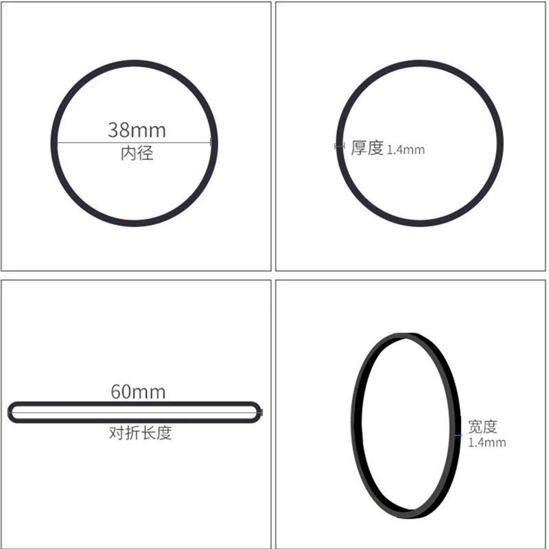 1000 pezzi elastici neri elastici per ufficio scuola casa forte elastico per capelli anello forniture per ufficio 25*14mm/38*14mm