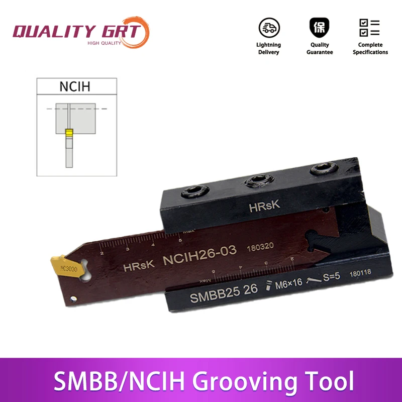 Q.Grt Grooving Cut-Off Cutter Holder NCIH26-2 NCIH32-3 NCIH32-4 CNC Tools SMBB2026/SMBB2526/SMBB2032/SMBB2532/SMBB3232 Cut Lathe