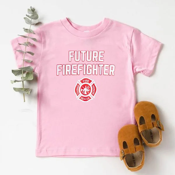 Future Firefighter | Cute Kid's Fire Fighter Badge Boy Girl Child Youth T-Shirt Kids
