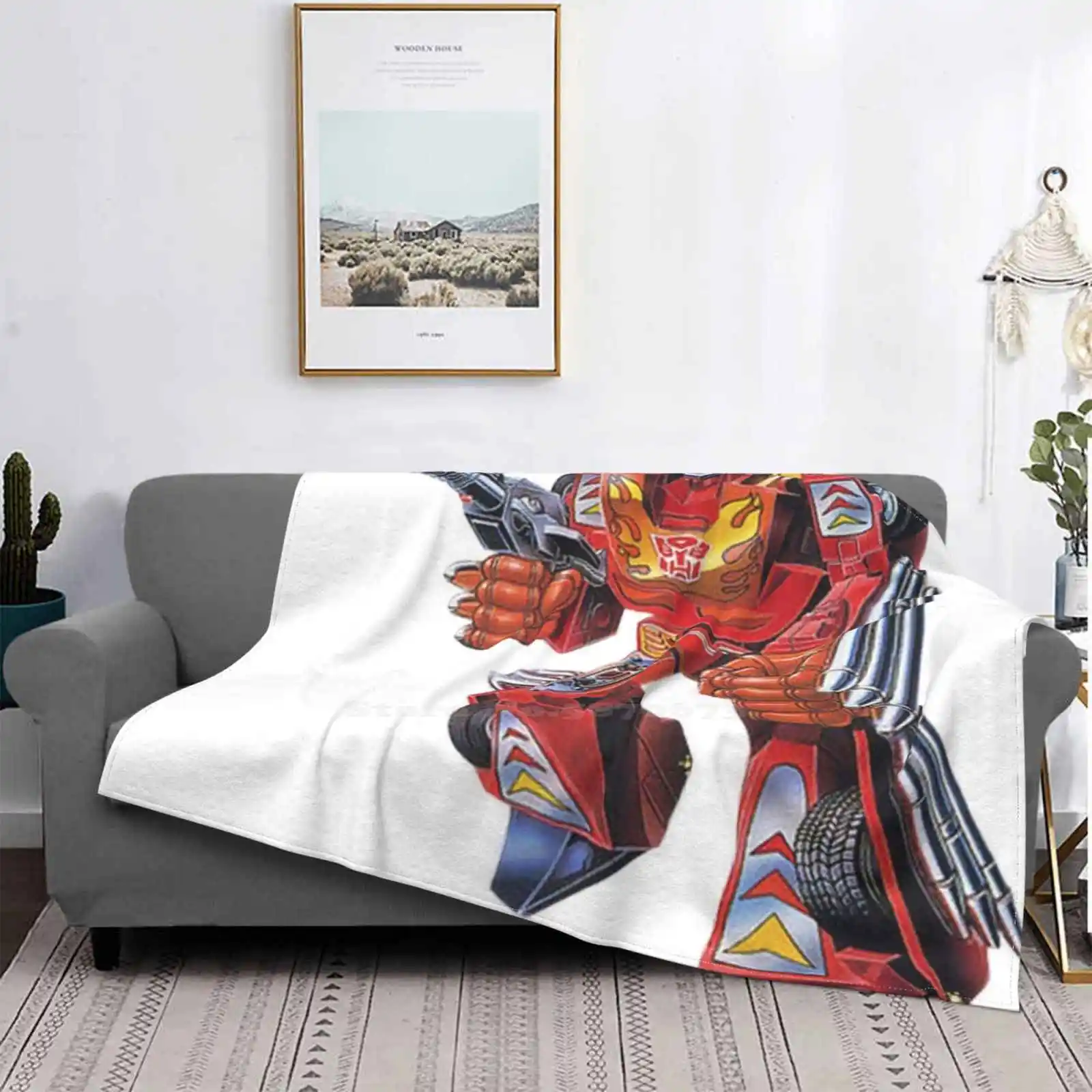 Hot Rod Autobot Creative Design Comfortable Flannel Blanket Hot Rod Hotrod G1 Cartoon 80s Tv Robots Decepticon Jets Autobots