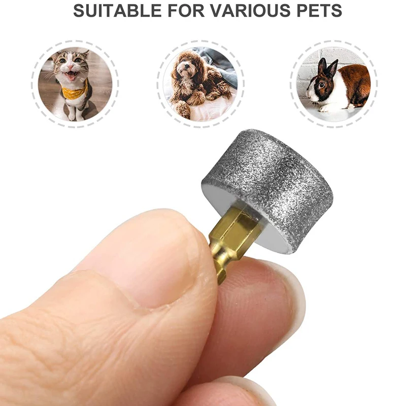 5 stücke/3 stücke Hunde Elektrische Nagel Polierer Rad Ersatz Schleifen Kopf Pet Nail Grinder Kopf Trimmer Clipper Pet pfoten Pflege