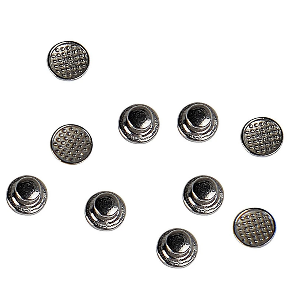 Dental Orthodontic Lingual Button Monoblock MIM Round Mesh Bottom Bondable Metal 10pcs/Pack Tongue Side Buckle