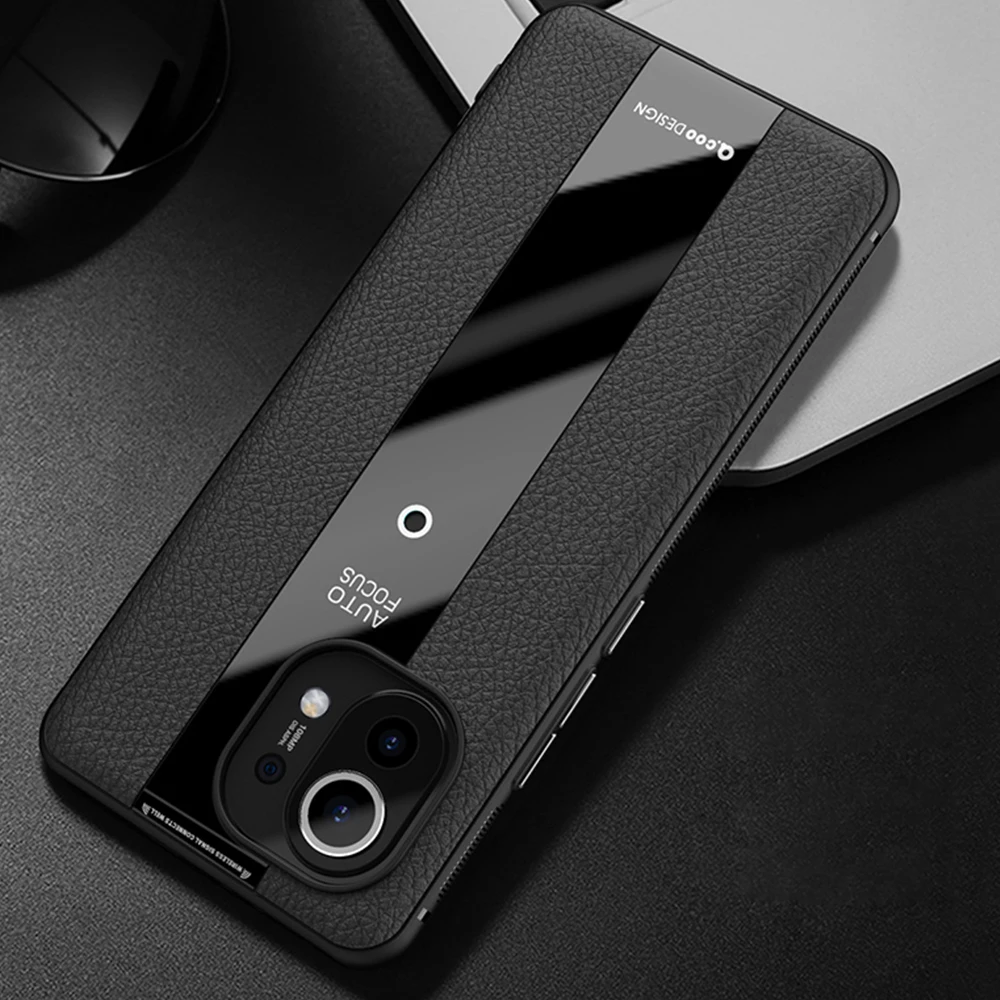 Mi11 Luxury Litchi Veins Silicone Phone Case For Xiaomi Mi 11 Pro Ultra-thin Painting TPU Cover Coque For Xiaomi Mi11 Ultra