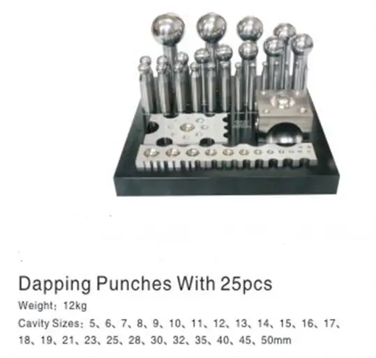 dapping punches with 25pcs Jewelry Bending Shaping tool Steel Block Design Forming Block Dapping engraving block Jewelry tools