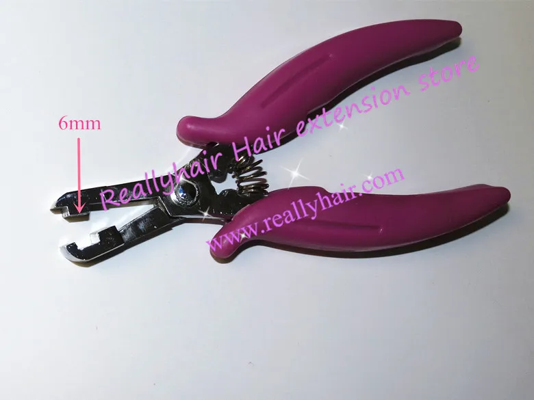 Wholesale sales of antirust plating flat hair Black handle 6mm model extensions forceps / hair extension tools/Hair plier