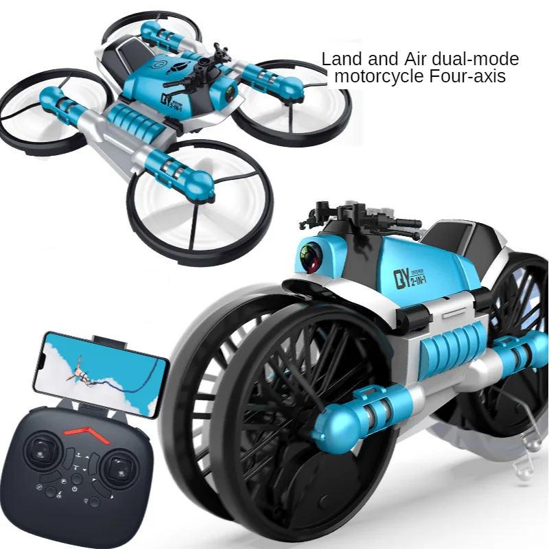 RC Drone 2.4G Deformable Motorcycle Foldable Remote Control Plane WiFi Quadcopter Drones with Camera Hd  Rc Helicopter Gifts Toy