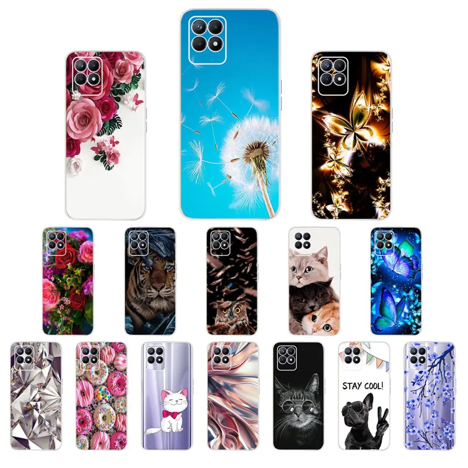 Realme 8i 케이스 OPPO Realme 8i 케이스 용 Realme8i 8 i RMX3151 2021 TPU Silicoen Cover Coque 소프트 투명 백 쉘