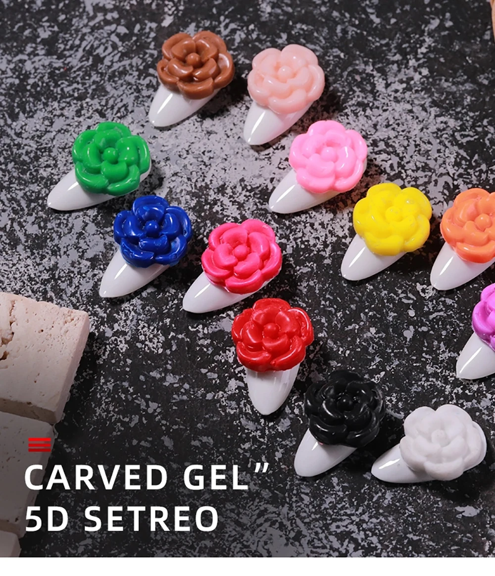 Vendeeni UV-LED-Farbgel für Nageldesign, DIY-Nagelkunst, Modelliergel, 3D-Modellierung, Skulptur-Malerei, Gel-Lack – Detail 1