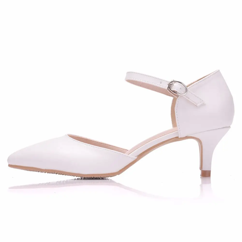 Sandali da donna Crystal Queen tacchi alti estivi décolleté bianchi Mary Janes scarpe da donna per il tempo libero taglie forti 42