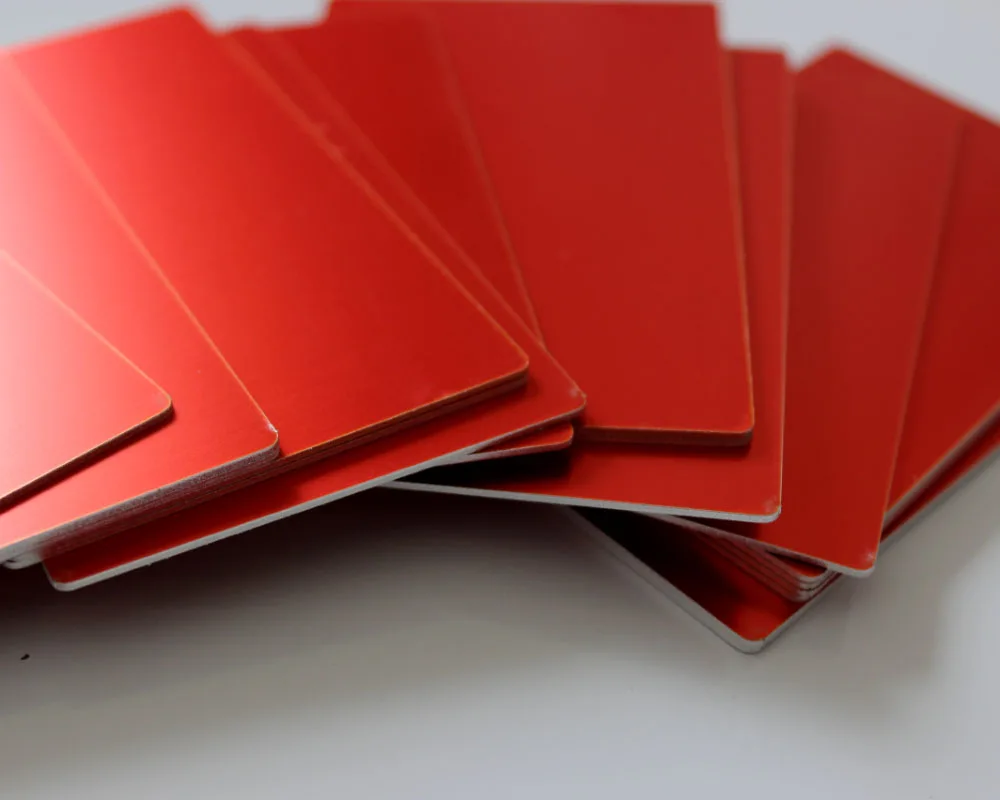 10 Pcs Blank Metal Business Card 1mm Thickness Anodized Aluminum Plate for DIY Laser Printing