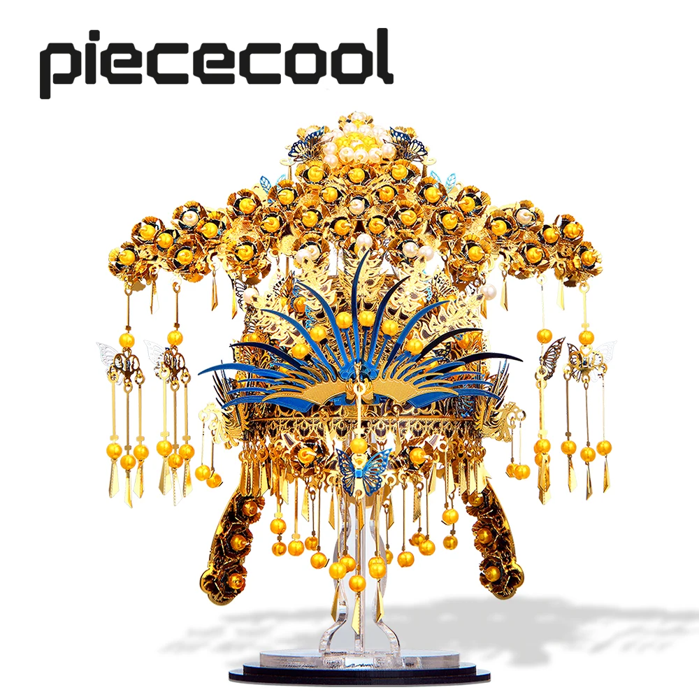 Piececool 3D Metal Puzzle -Phoenix Coronet Model Building Kits Jigsaw Toy ,Christmas Birthday Gifts for Adults