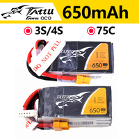 ACE Tattu LiPo Rechargeable Battery 3S 4S 650mAh 11.1V 14.8V 75C 1P for RC FPV Racing Drone Quadcopter