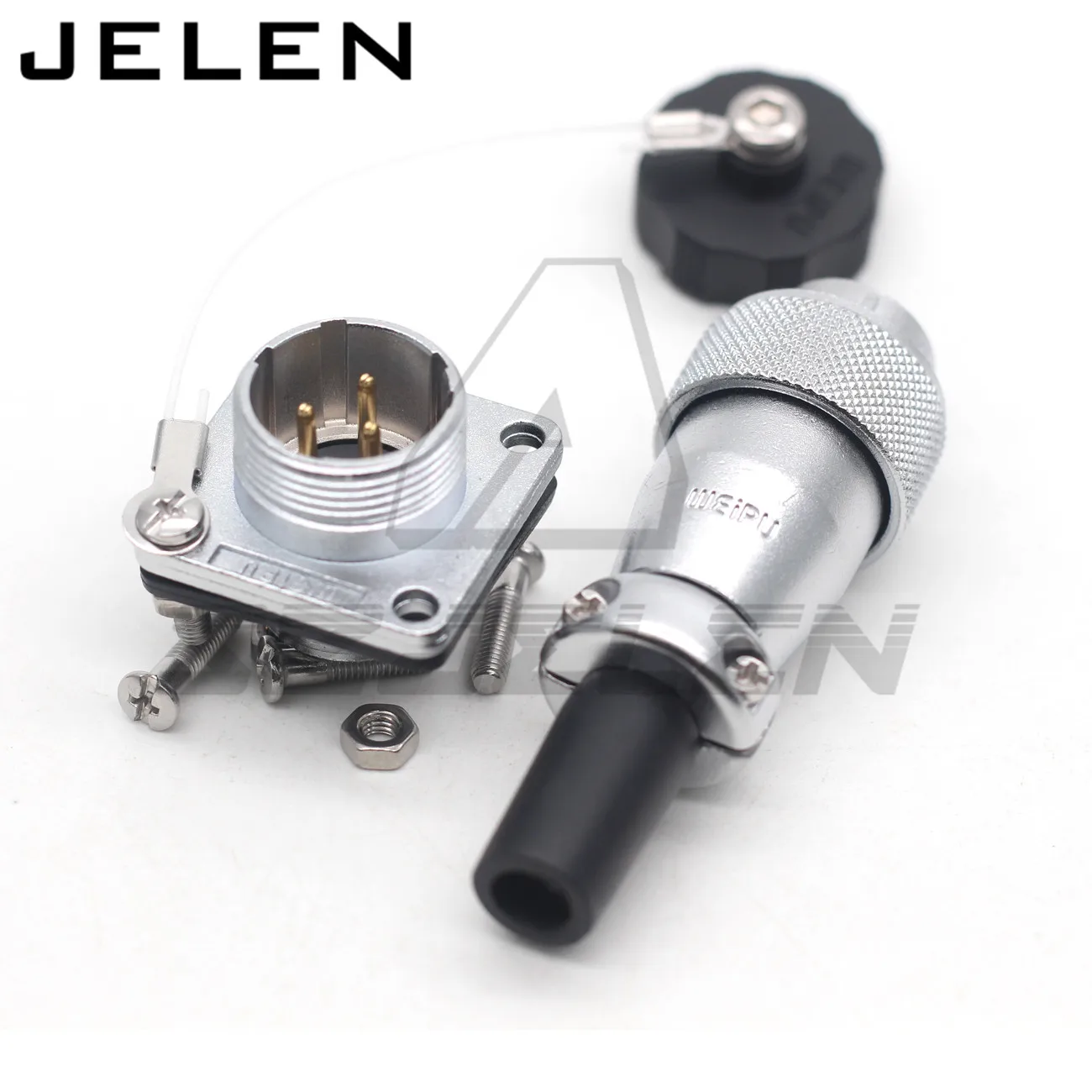 WEIPU WS16 serie 2 3 4  5 7  9 10 pin  plug  female and socket male connector LED power wire cable Metal waterproof connector