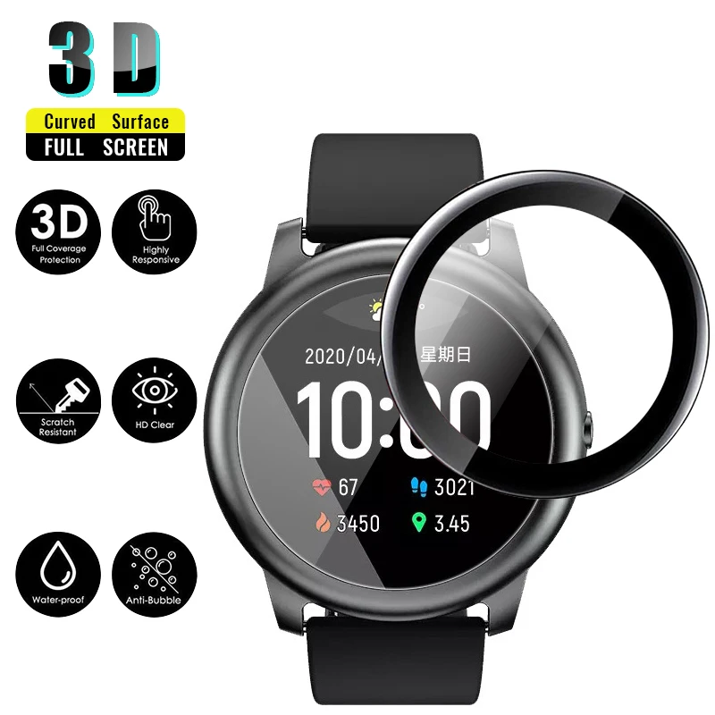 Screen Protector Film For Xiaomi Haylou Solar LS05 Smartwatch Anti-Scratch Protective 3D Curved Soft Edge Full Coverage Cover