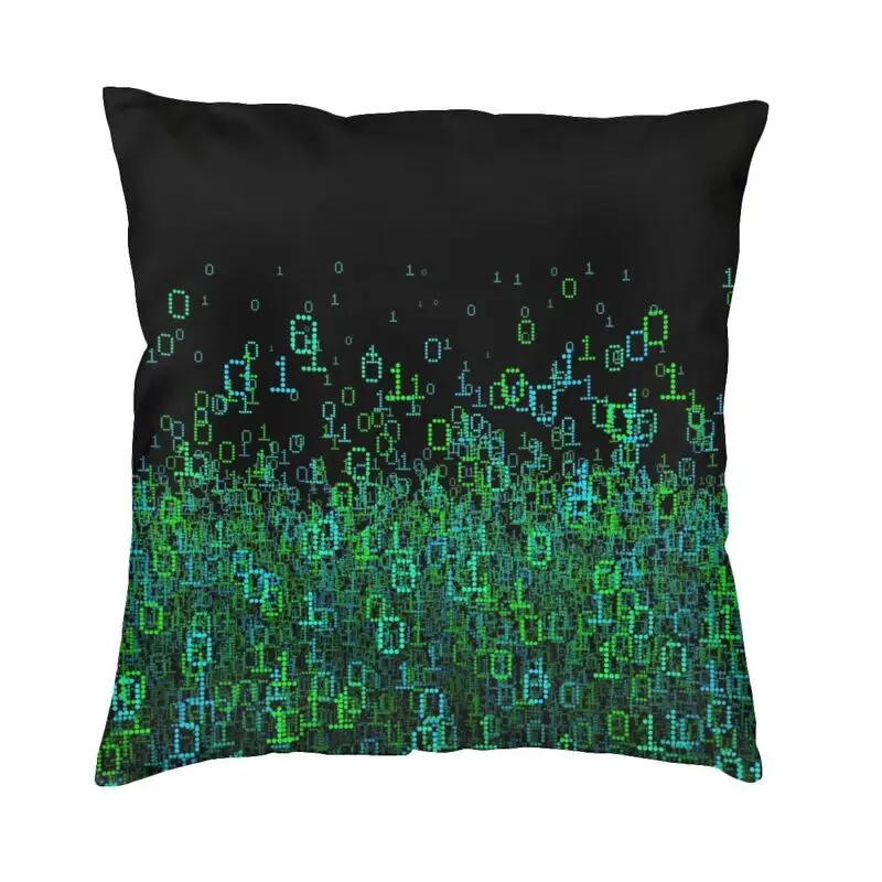 Luxury Binary Code Cloud Throw Pillow Case Decoration Computer Hacker Programmer Coding Cushion Cover For Living Room