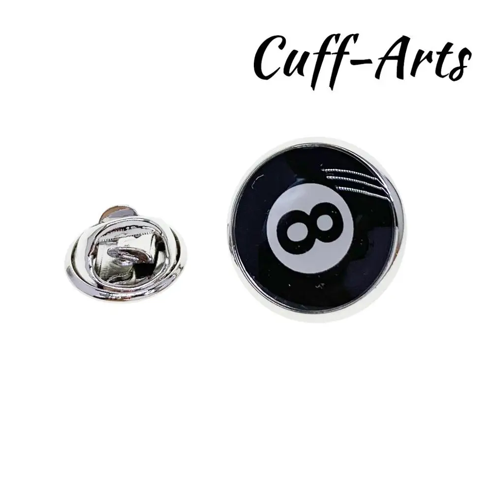 Lapel Pin Badges for Men Black 8 Ball Lapel Pin Badge Fashion  Brooches Novelty Lapel Pin By Cuffarts P10399