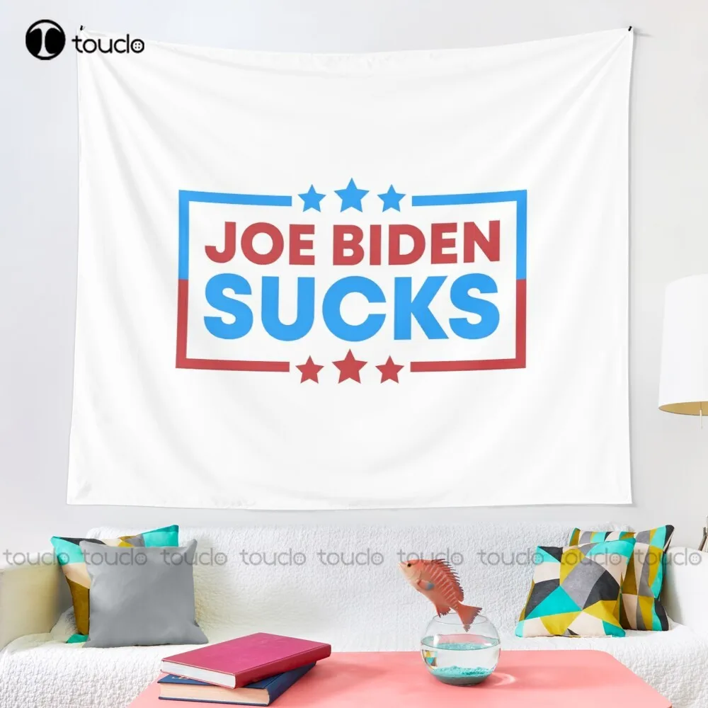 New Joe Biden Sucks Funny Anti-Biden Election Political Tapestry Rapper Tapestry Blanket Tapestry Bedroom Bedspread Decoration