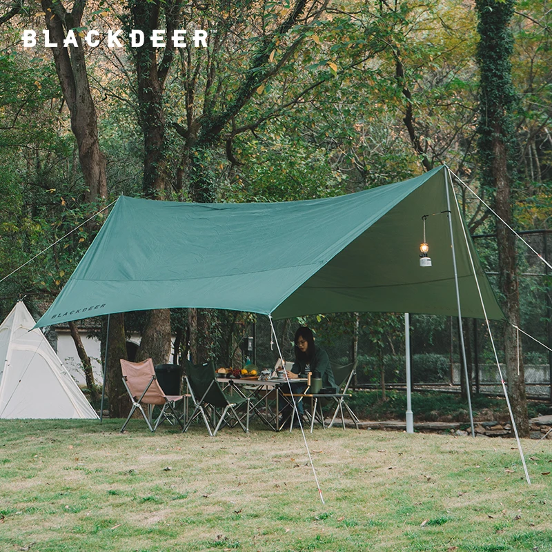 Blackdeer Sun Shelter Waterproof Camping Tarp, Multifunctional Tent Canopi , Sunshade, Hiking, Survival Gear, Lightweight